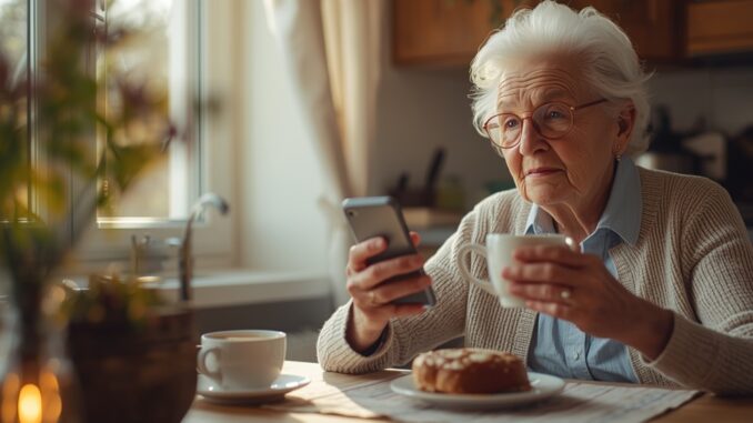 babicka_zena_maminka_telefon_knihobazeAI